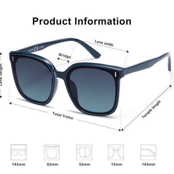 SOJOS Sunglasses for Women Men Vintage Style Shades SJ2157, Blue/Gradient Blue - Picture 6 of 6